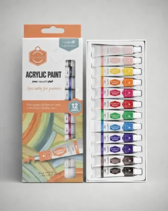 Acrylic Colour Paints - Pack of 12