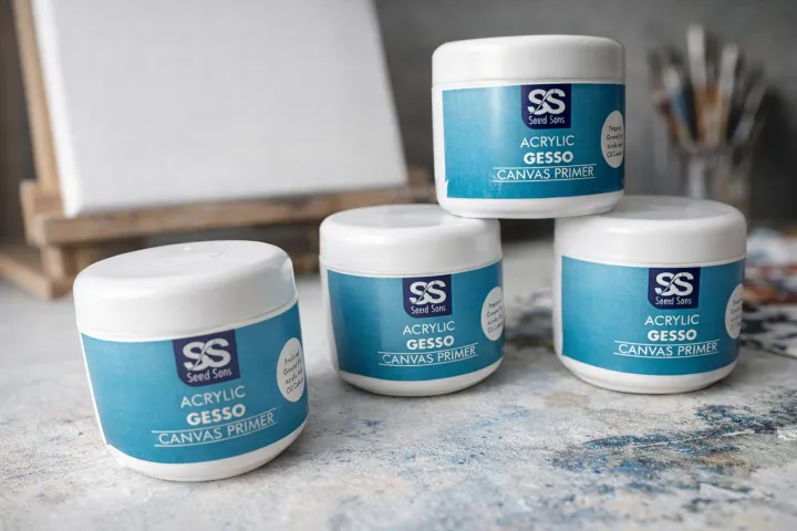 White Gesso for Acrylic & Oil Painting - Image 2