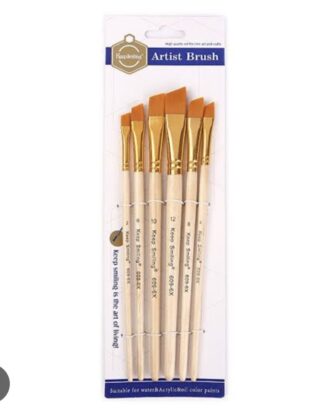 Artist Brushes 6PC 609-6x paint brush set for acrylic watercolor oil painting with wooden handles